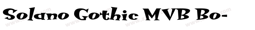 Solano Gothic MVB Bo字体转换